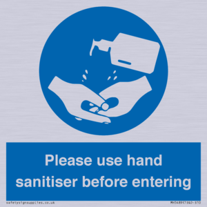 Please use hand sanitiser